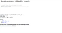 Desktop Screenshot of bcdi.crdp-limousin.fr